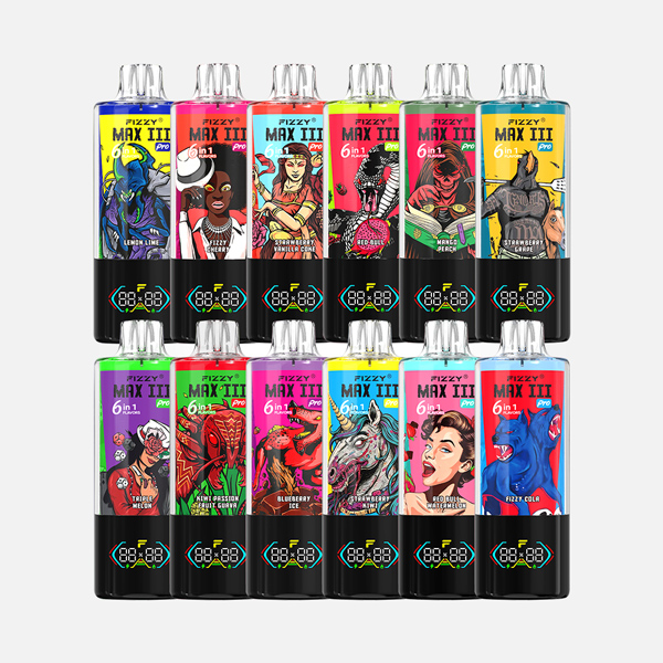 Fizzy Max III Pro 120Kニコチン入り使い捨て電子タバコ